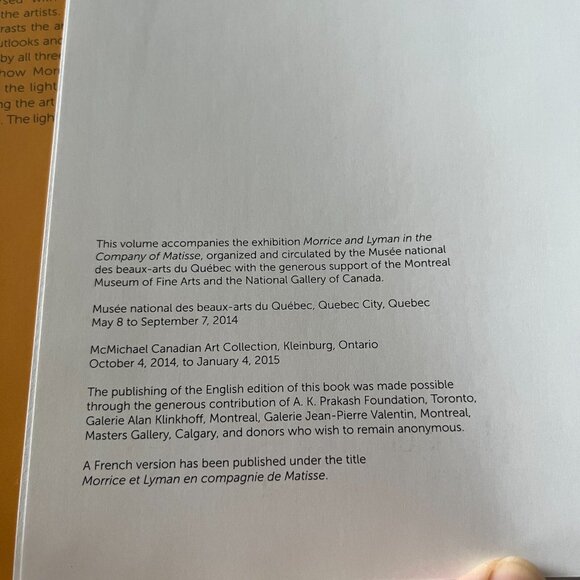 Morrice and Lyman in the Company of Matisse Coffee Table Art Book Canadian 2015 - Picture 3 of 6